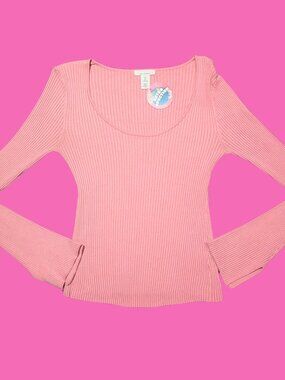 H&M Pink Long Sleeves Maternity Shirt Size S